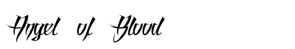 Angel of Blood font preview